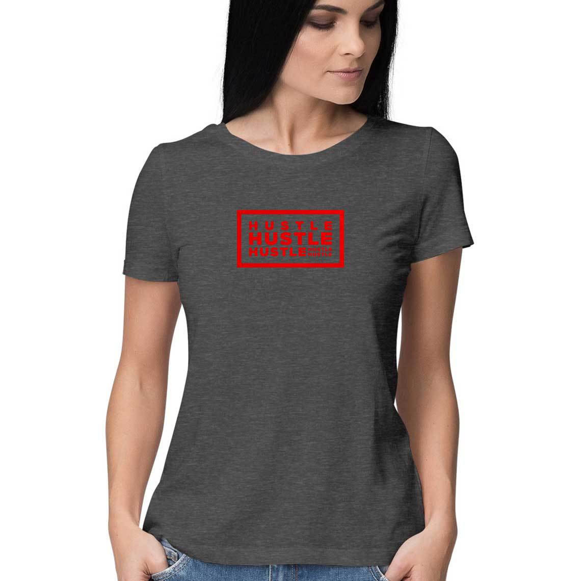 TrueTech HUSTLE! T-Shirt for Women (Red)